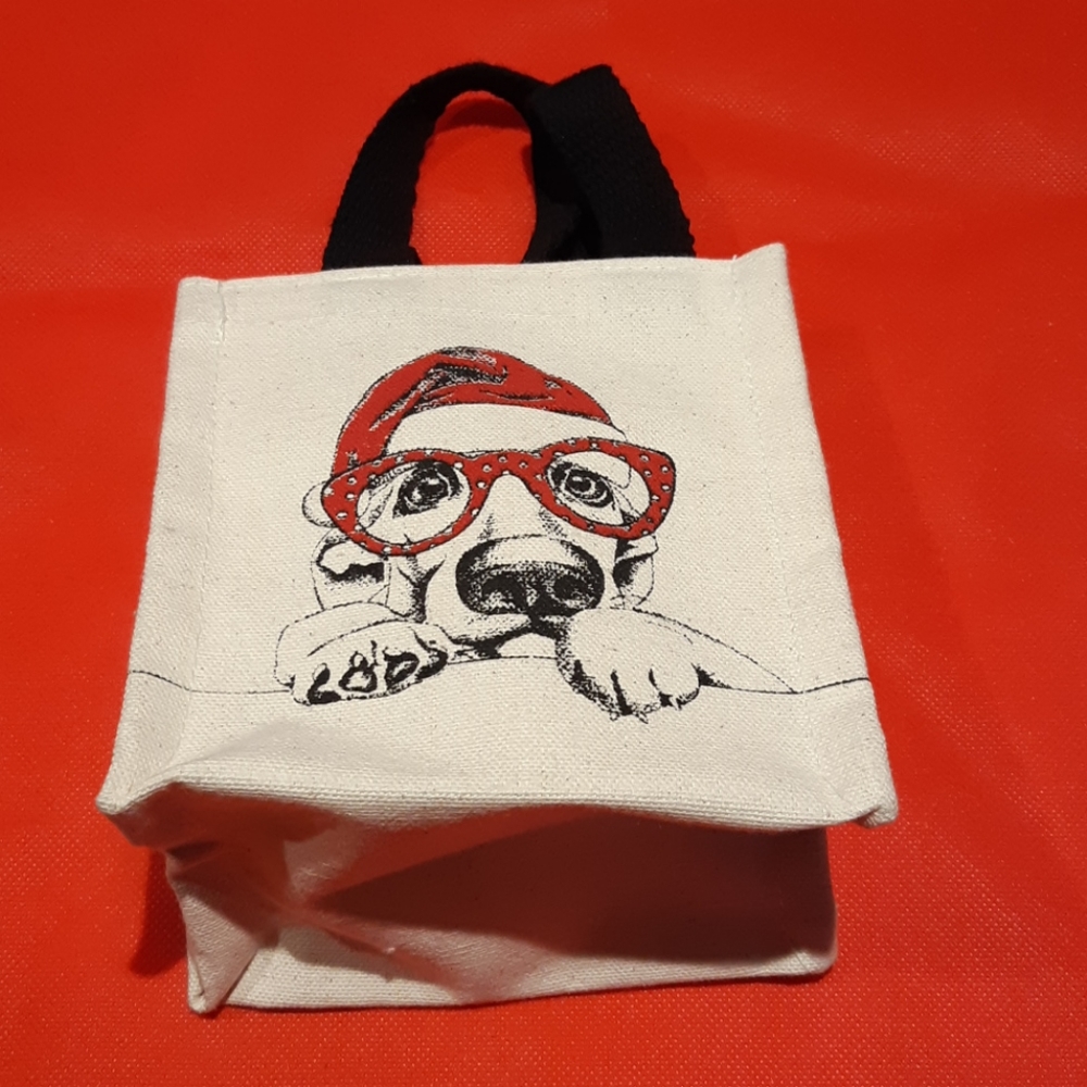 Cloth bag with a picture of a dog